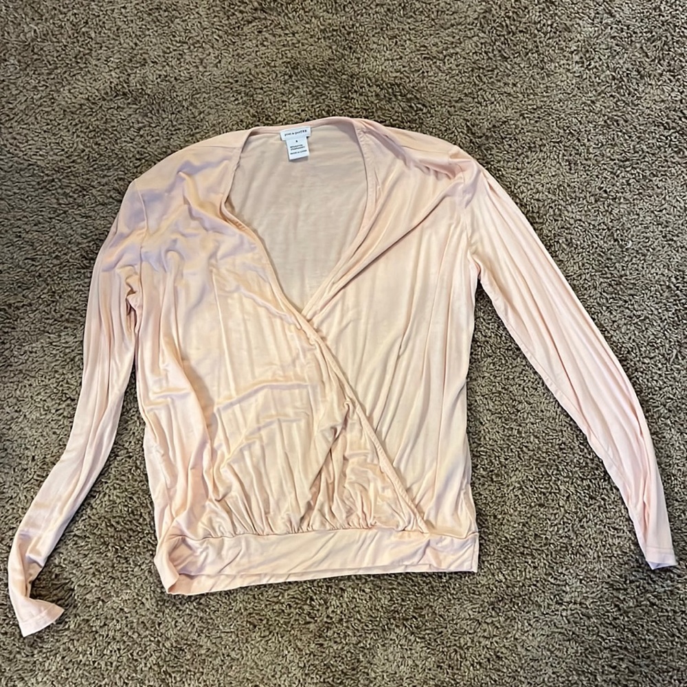 Long sleeve wrap shirt